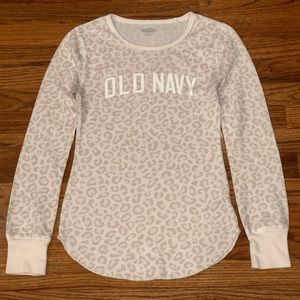 Old Navy cheetah print thermal long sleeve T-shirt size S